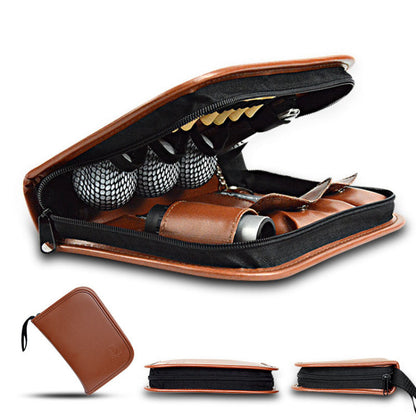 21-Piece Premium Golf Essential Accessory Kit with PU Leather Organizer - Professional Golf Tool Kit Pouch - Image 2