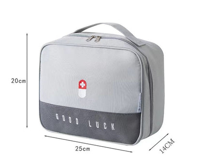 Green Large Capacity Empty First Aid Kit 25 x 14 x 20 CM - Durable Oxford Cloth Emergency Medical Storage Bag for Home Car Camping Travel - Image 4