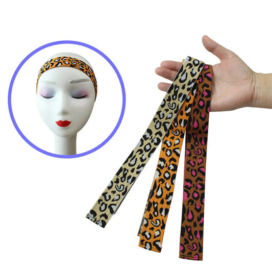 Adjustable Elastic Headband & Wig Grip Band - Comfortable and Seamless Edge Fixer for Wigs and Frontals (3-Pack Leopard Print) - Image 2