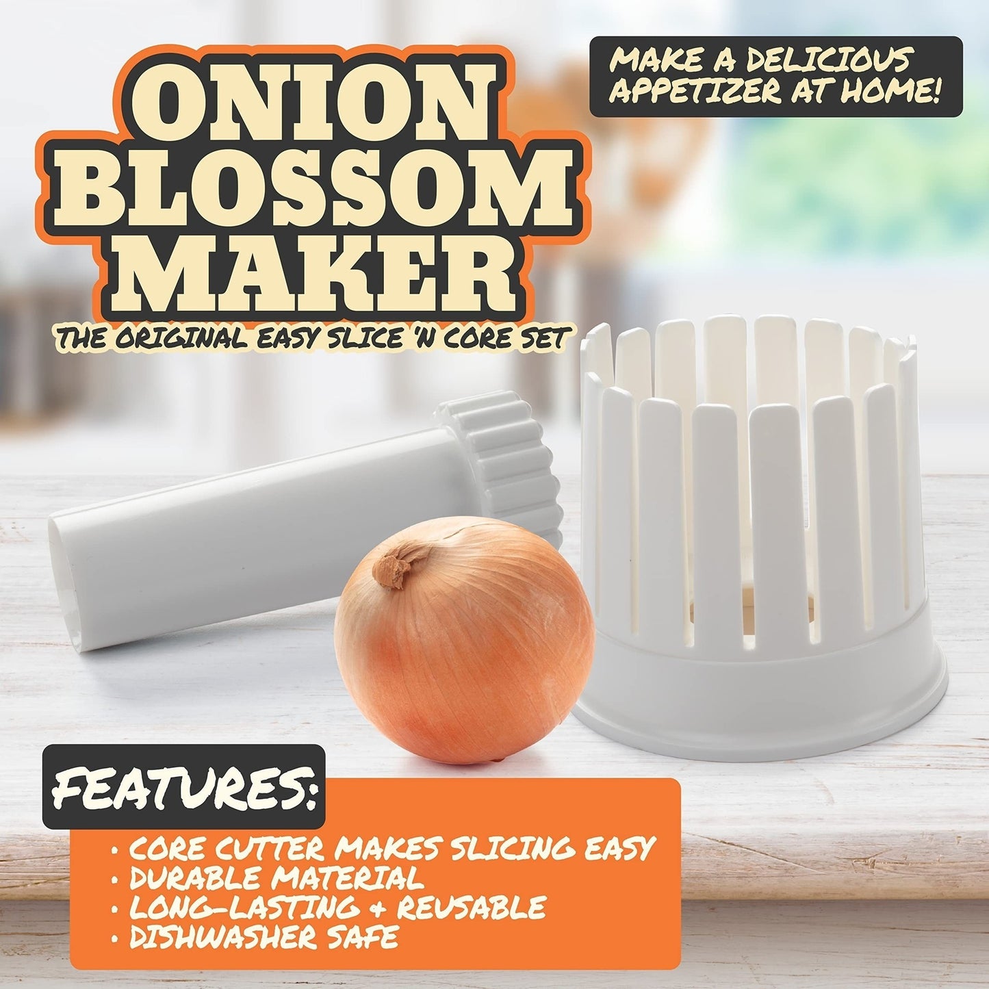 Fried Blooming Onion Maker - Professional Onion Flower Slicer & Cutter, Kitchen Vegetable Garnishing Tool - Image 2