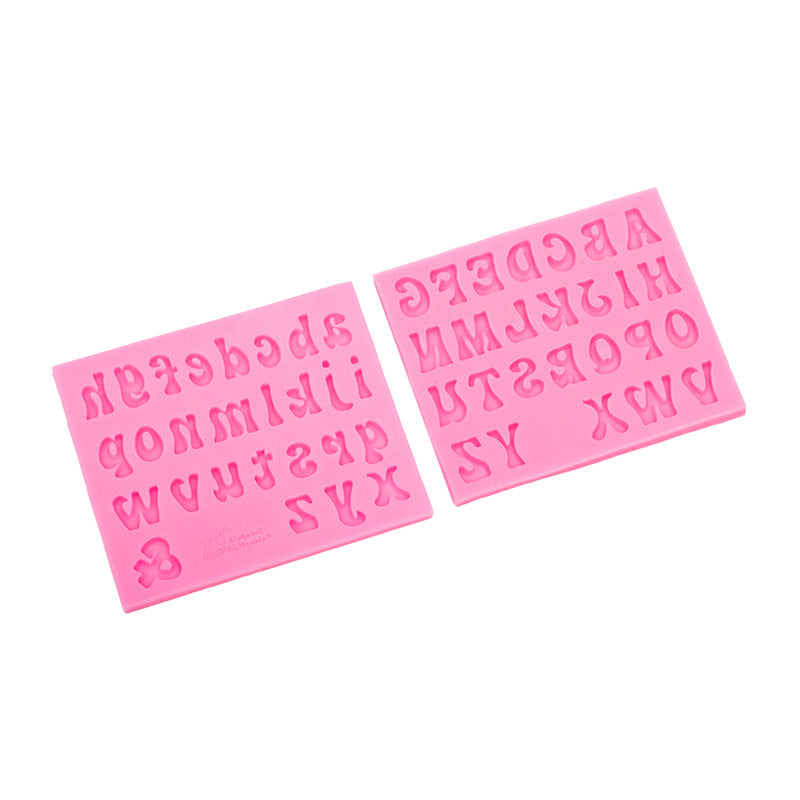 4-Pack Grey Alphabet & Numbers Silicone Fondant Molds - Heat Resistant Cake Decoration & Resin Crafting Tools - Image 3