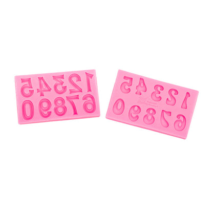 4-Pack Grey Alphabet & Numbers Silicone Fondant Molds - Heat Resistant Cake Decoration & Resin Crafting Tools - Image 4