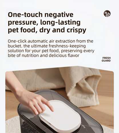 10L Smart Vacuum Pet Food Storage Container - Moisture & Insect Proof, Constant Pressure Paws-Keep-Fresh(Transparent Brown) - Image 2