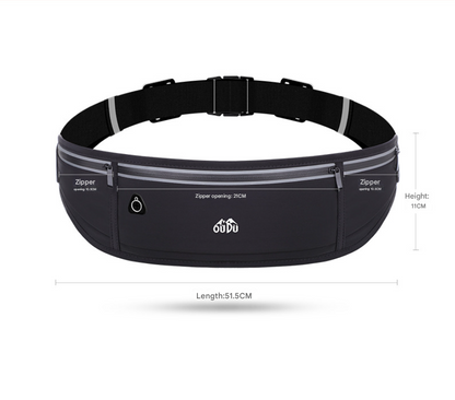 Sky blue Adjustable Running Belt - Fits Large Phones, Reflective, Earphone Port - Image 4