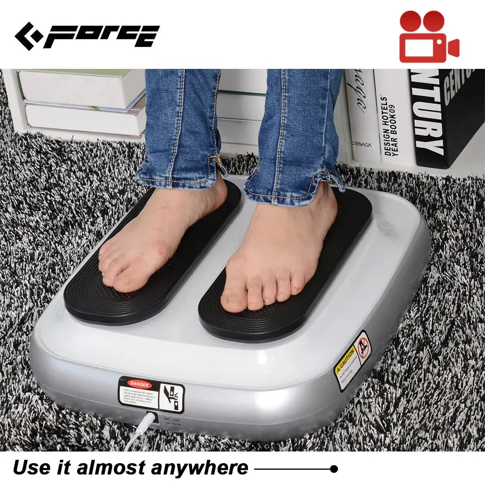FORCE Portable Electric Circulation Leg Trainer Exerciser Machine With Remote Control Silver - Image 5