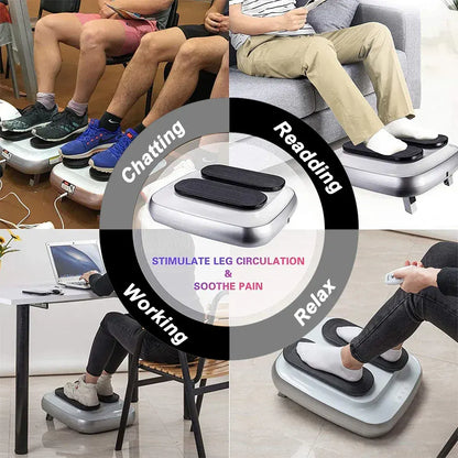 FORCE Portable Electric Circulation Leg Trainer Exerciser Machine With Remote Control Silver - Image 6