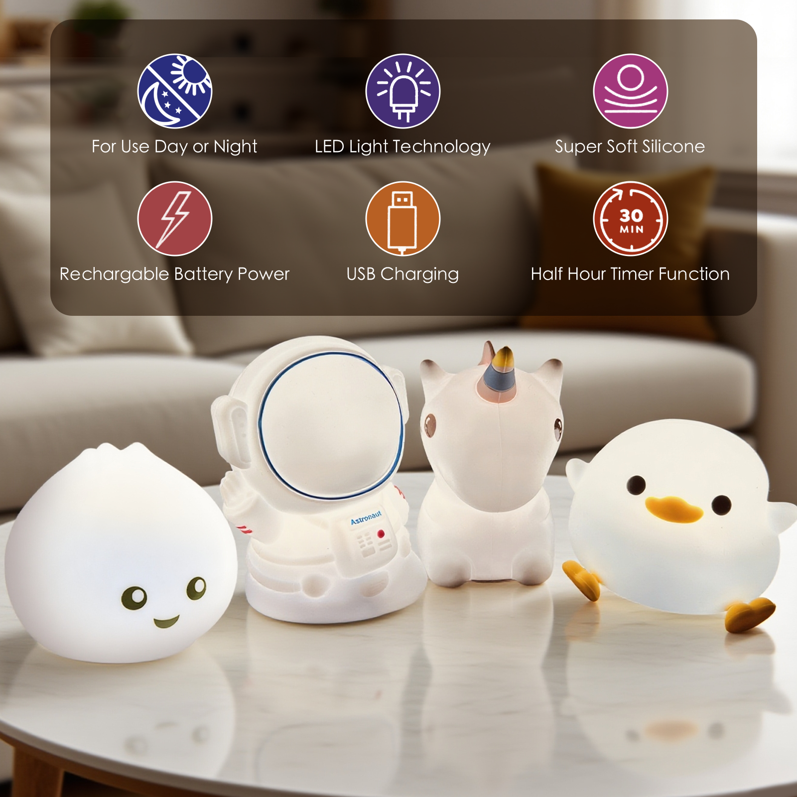 Squishy Uniconrn Night Light - Image 3