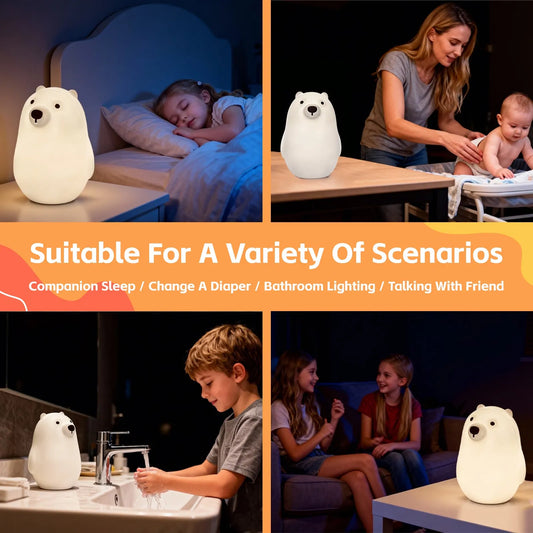 Squishy Polar Bear Night Light - Image 2