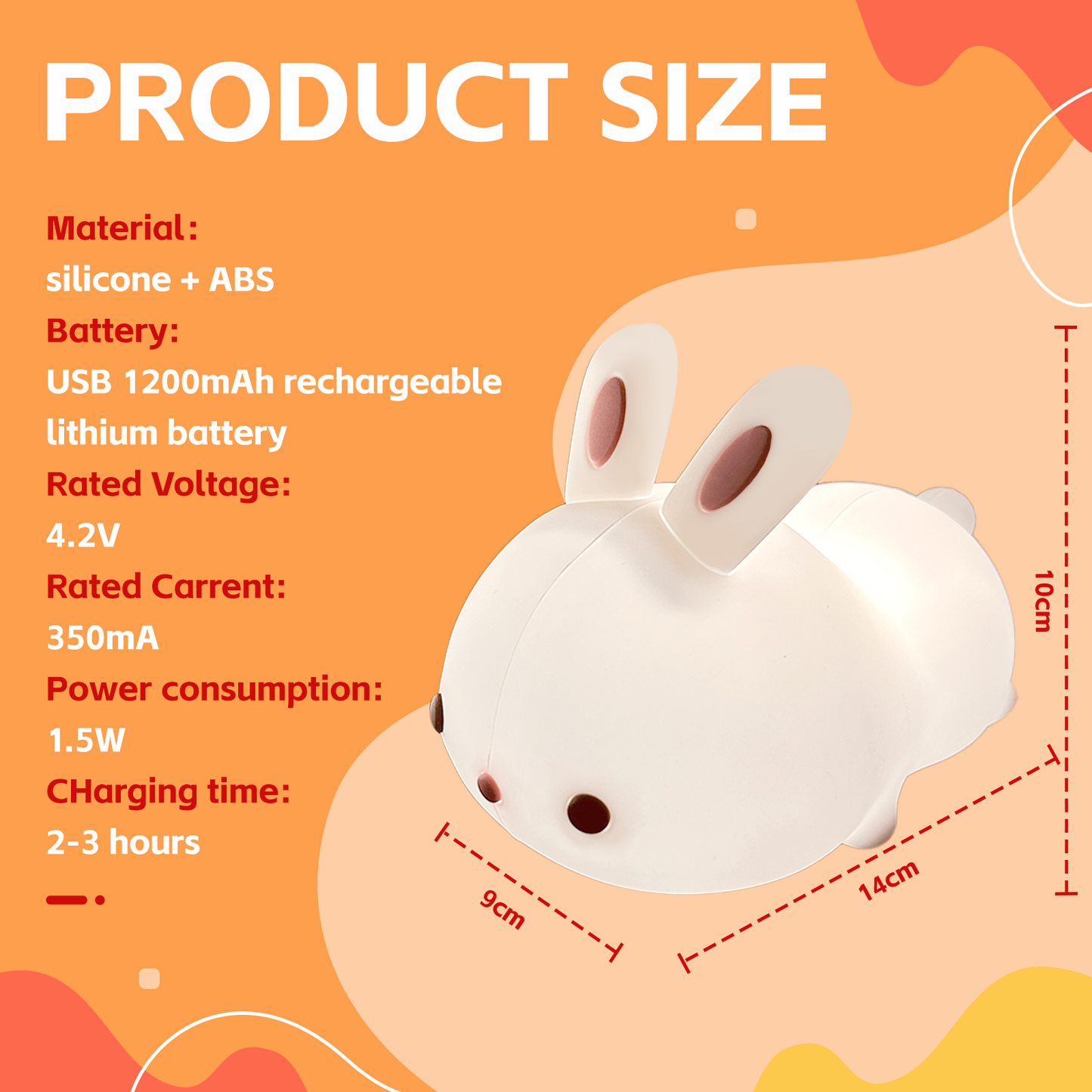 Squishy Cute Bunny Night Light - Image 4