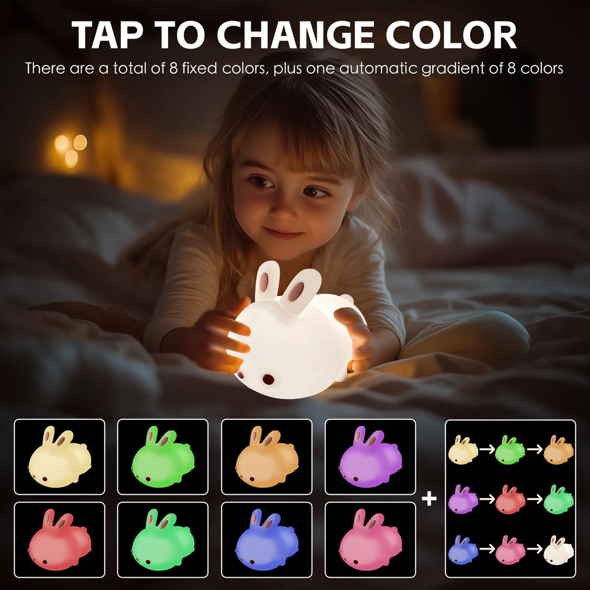 Squishy Cute Bunny Night Light - Image 5