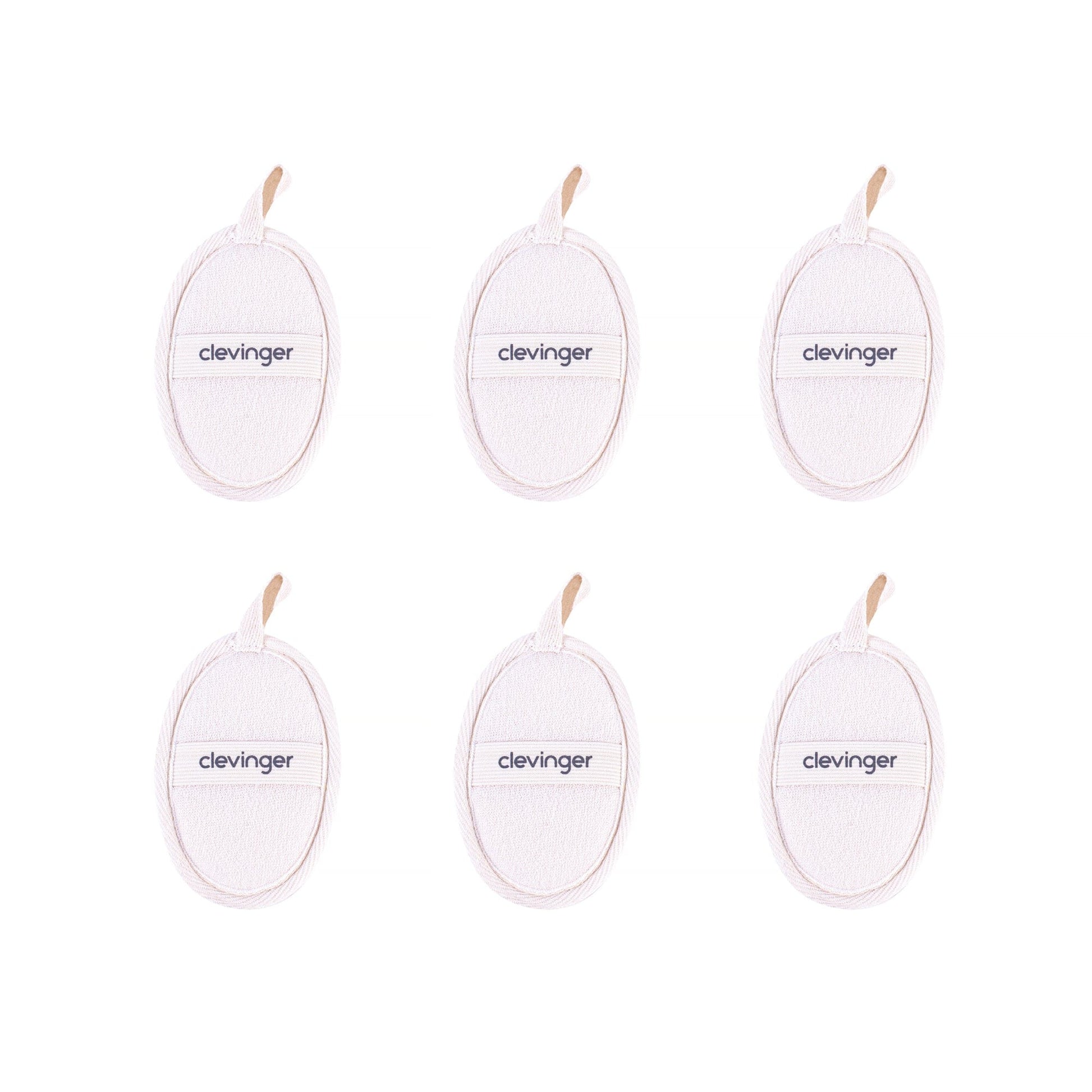 6 pcs Clevinger Eco Oval Facial Exfoliating Loofah – Biodegradable Skin Exfoliation Pads