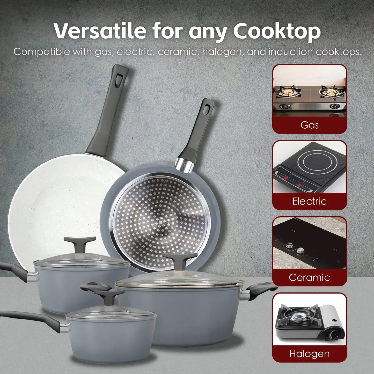 CLEVINGER 28CM NON-STICK SAUTE PAN WITH LID - Image 4