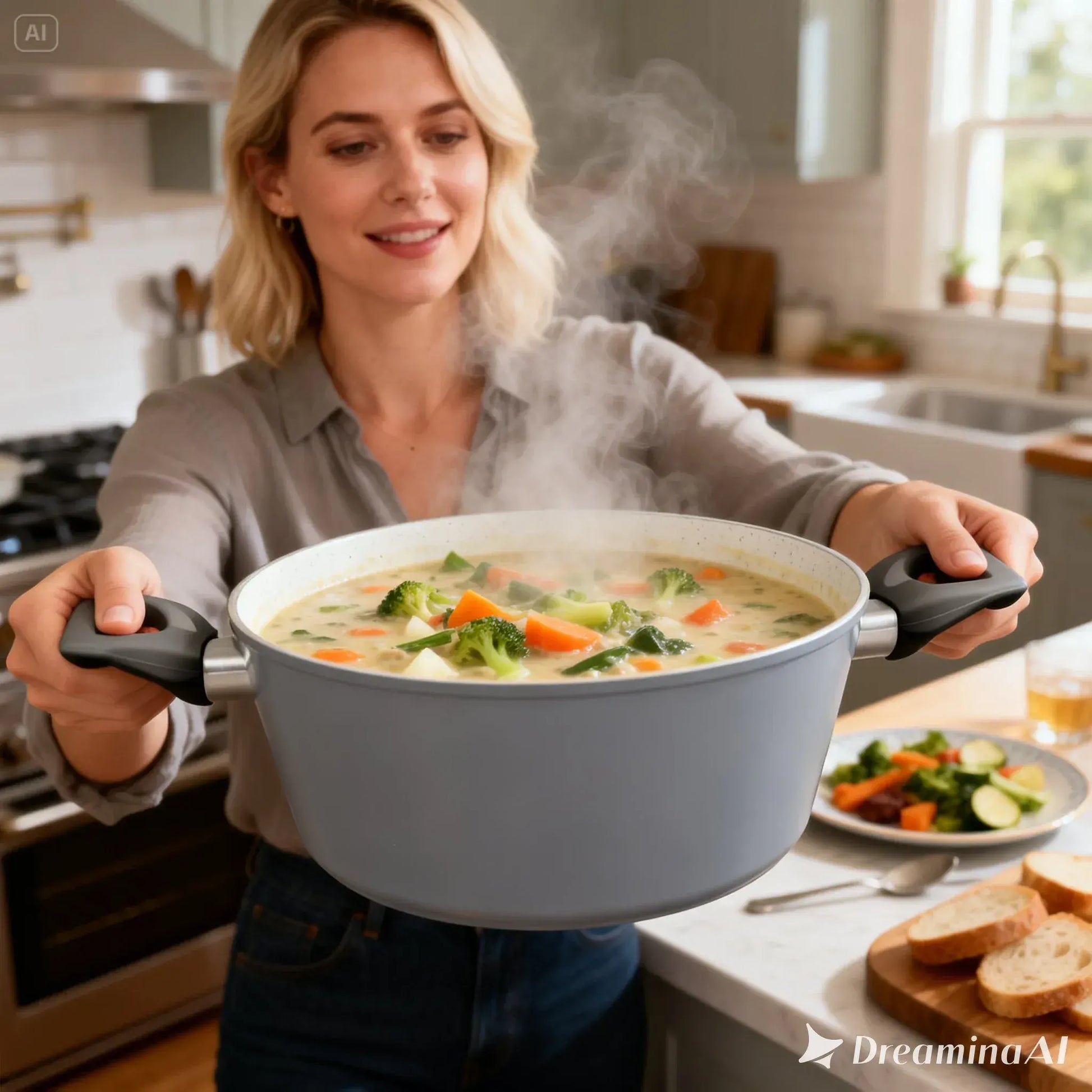 CLEVINGER 24CM NON-STICK CASSEROLE WITH LID - Image 2