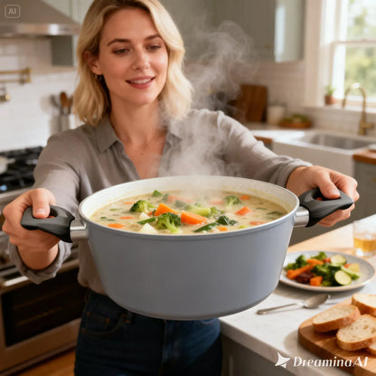 CLEVINGER 24CM NON-STICK CASSEROLE WITH LID - Image 2