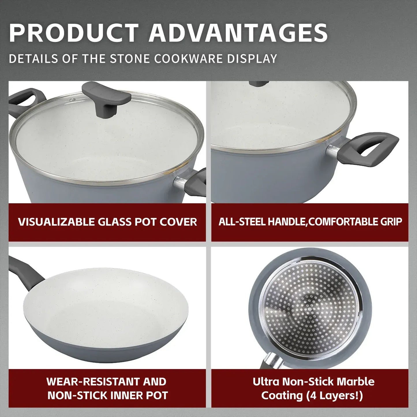 CLEVINGER 24CM NON-STICK CASSEROLE WITH LID - Image 4