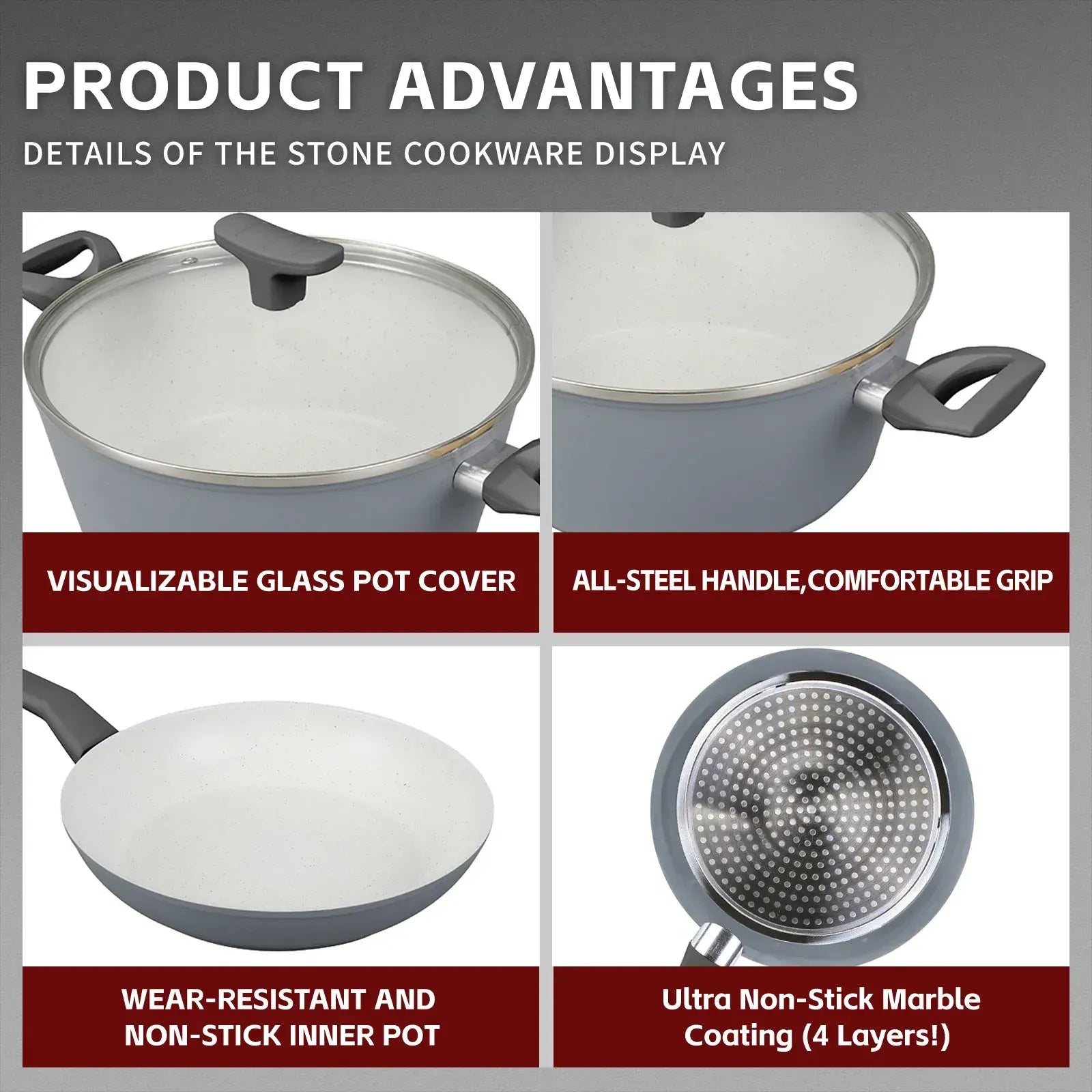 CLEVINGER 24CM NON-STICK CASSEROLE WITH LID - Image 4