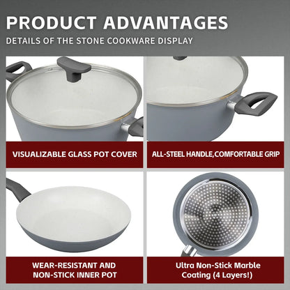 CLEVINGER 24CM NON-STICK CASSEROLE WITH LID - Image 4