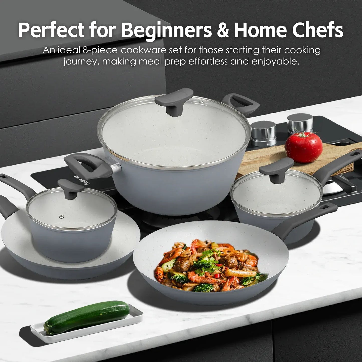 CLEVINGER 24CM NON-STICK CASSEROLE WITH LID - Image 5