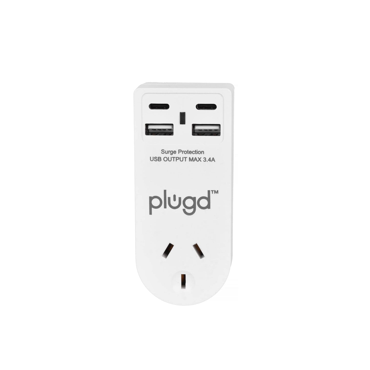 2 USB-A and 2 USB-C Wall Charger with Surge Protection - Image 2