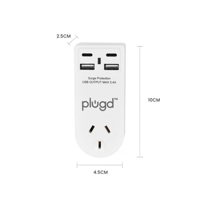 2 USB-A and 2 USB-C Wall Charger with Surge Protection - Image 4