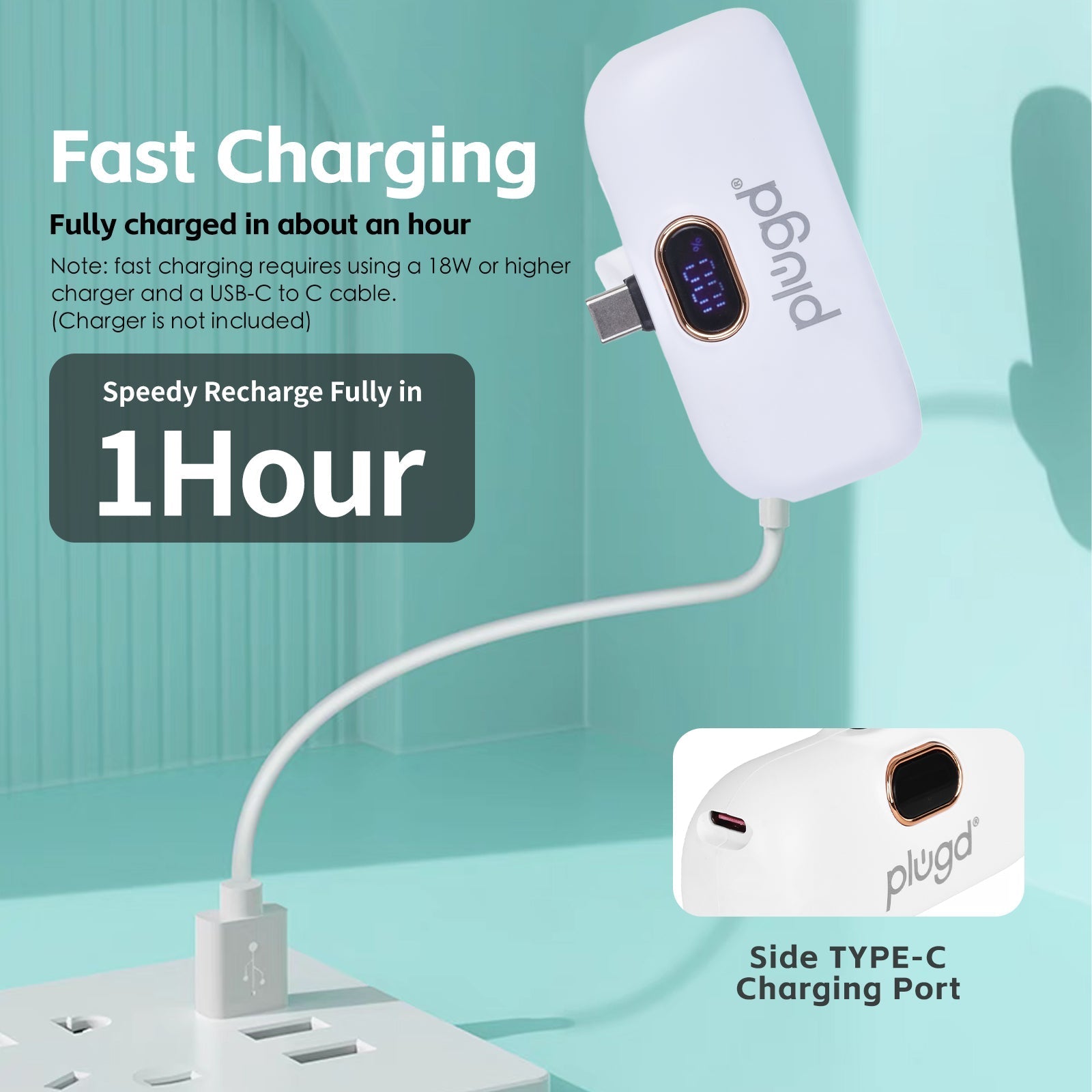 5000mAh 18.5W Mini USB-C Fast Charge Power Bank - Image 5