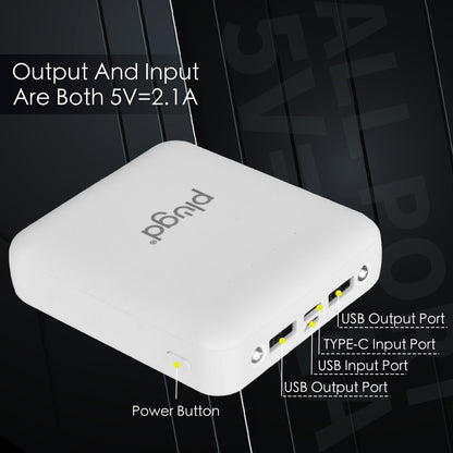 5000mAh Fast Charge Power Bank with 4 Built-in Cables and LED Lights - Image 3