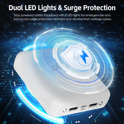 5000mAh Fast Charge Power Bank with 4 Built-in Cables and LED Lights - Image 4