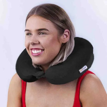 Deluxe Memory Foam Travel Pillow Black - Image 3