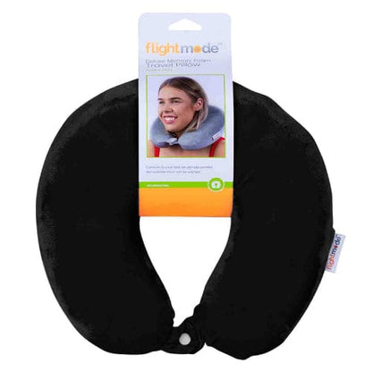 Deluxe Memory Foam Travel Pillow Black - Image 4