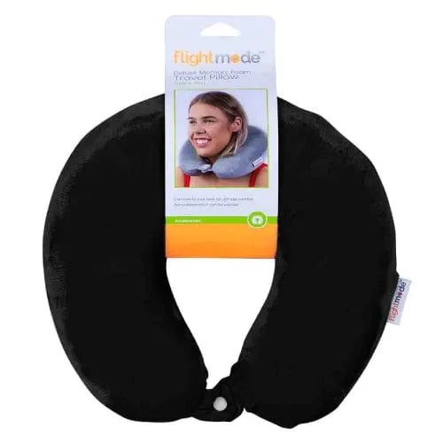 Deluxe Memory Foam Travel Pillow Black - Image 4