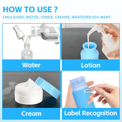 8 Pcs Travel Bottles Set for Toiletries - Image 4