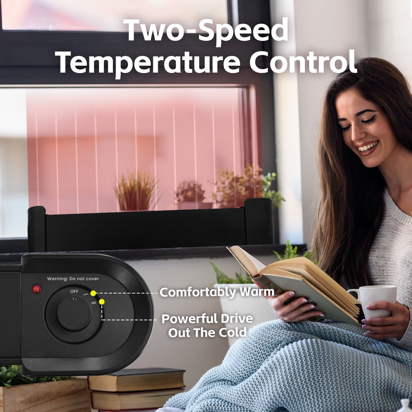 2200W Graphene Floor Electric Heater – Fast Heating, Energy-Efficient, Portable Indoor Heater - Image 5