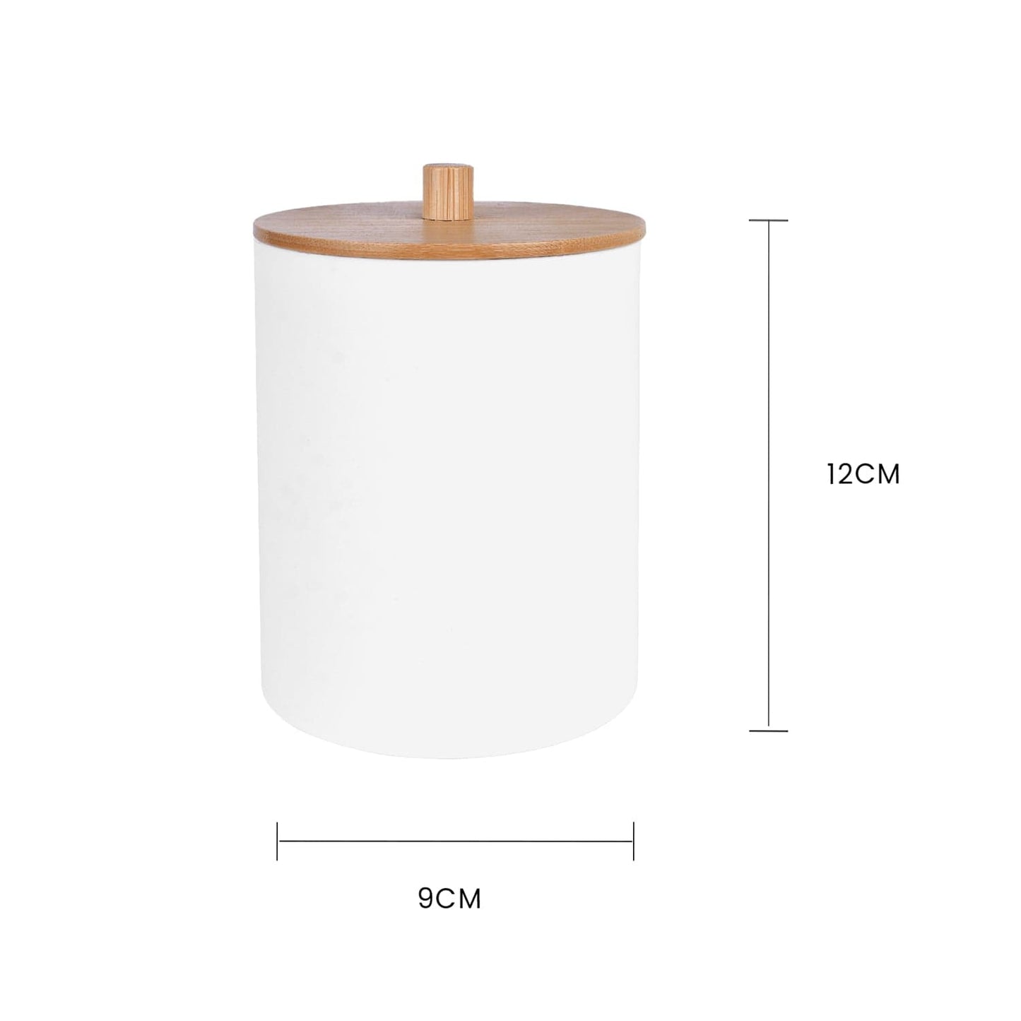 Bamboo Lid Cotton Swab Canister - Image 3