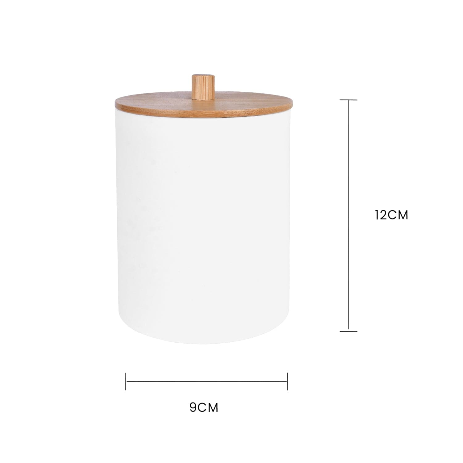 Bamboo Lid Cotton Swab Canister - Image 3