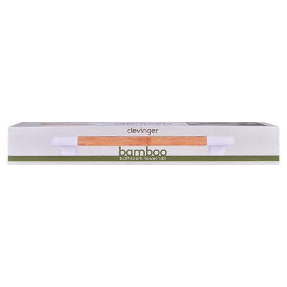 Bamboo Wall Mounted Bathroom Towel Rail - Image 5