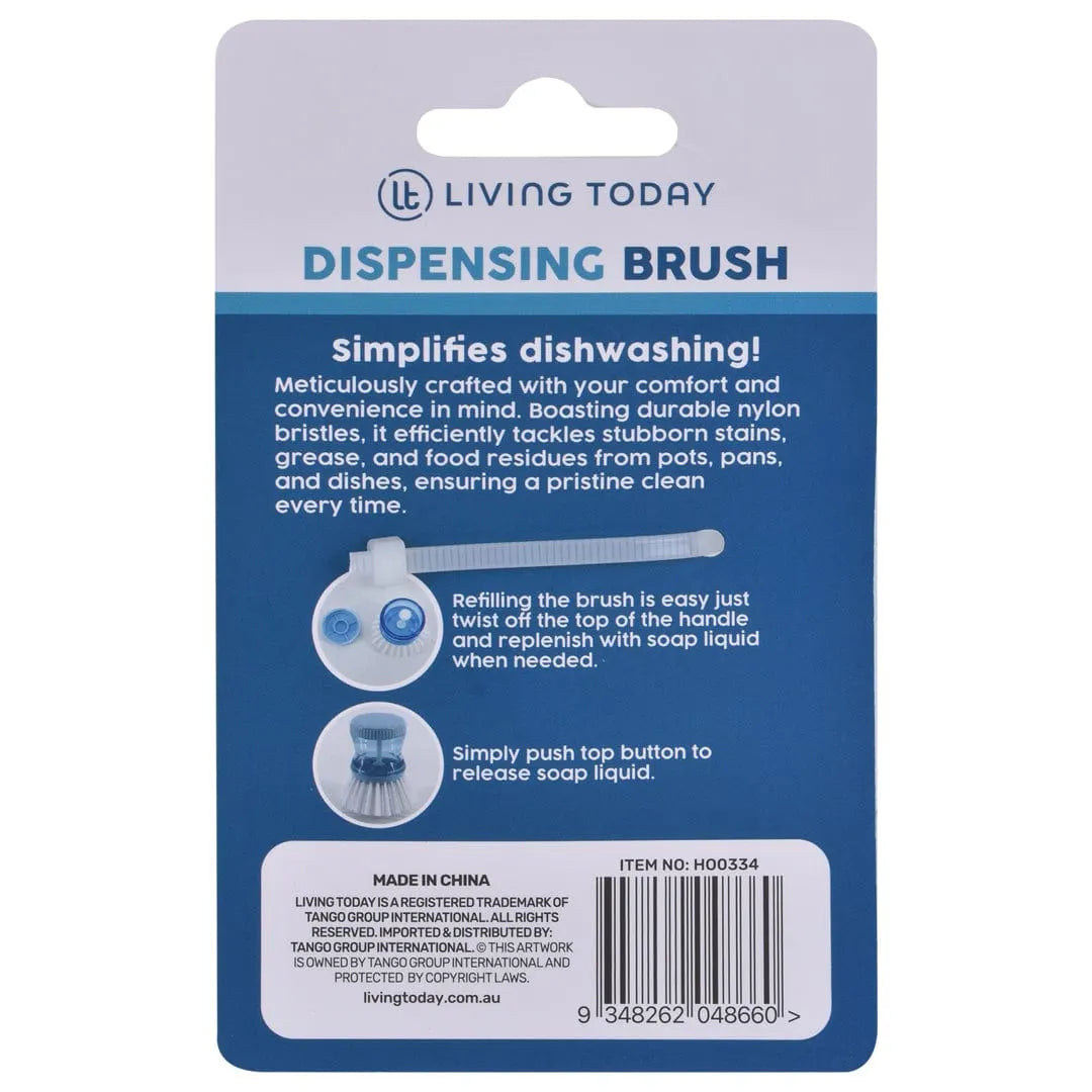 Soap Dispensing Kitchen Brush for Dish Pan Sink Cleaning - Image 2