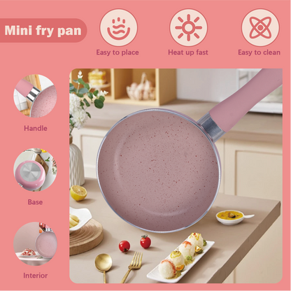 12cm Mini Non Stick Aluminium Frying Pan Round Egg Pan - Image 3