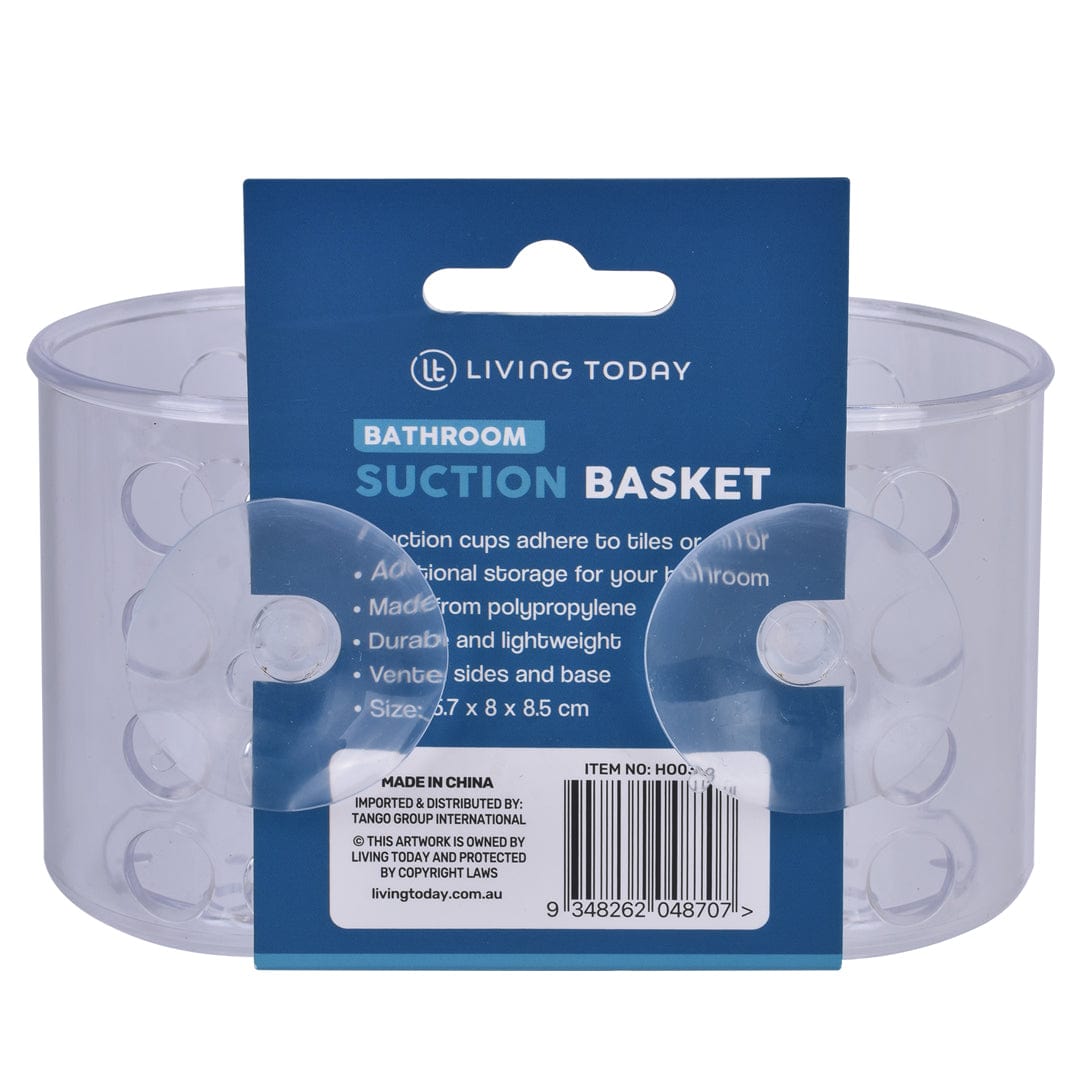 Small Shower Basket Soap Holder Kitchen Organizer with Suction Cups - Image 3