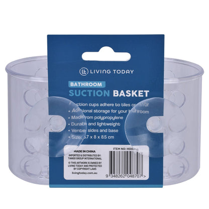 Small Shower Basket Soap Holder Kitchen Organizer with Suction Cups - Image 3