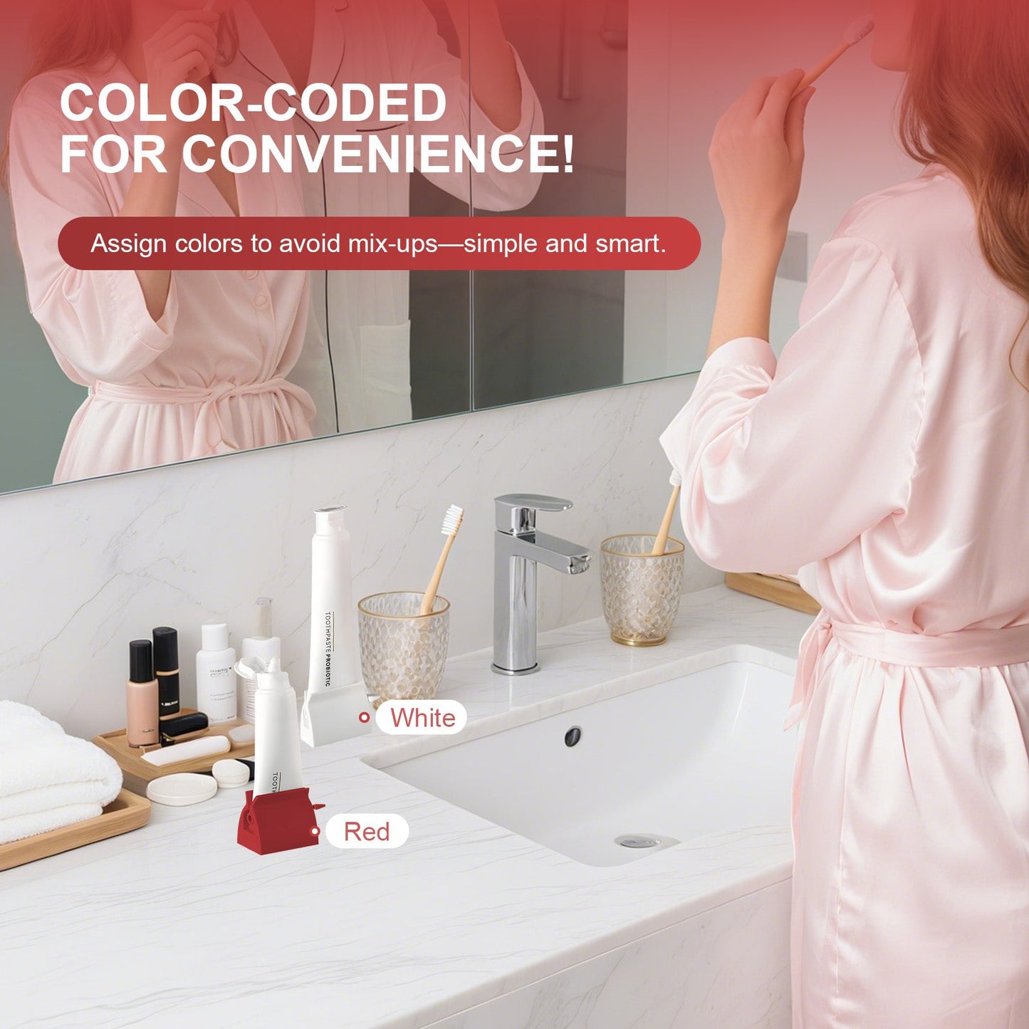 2Pcs Toothpaste Rolling Dispensers Squeezer - Image 4