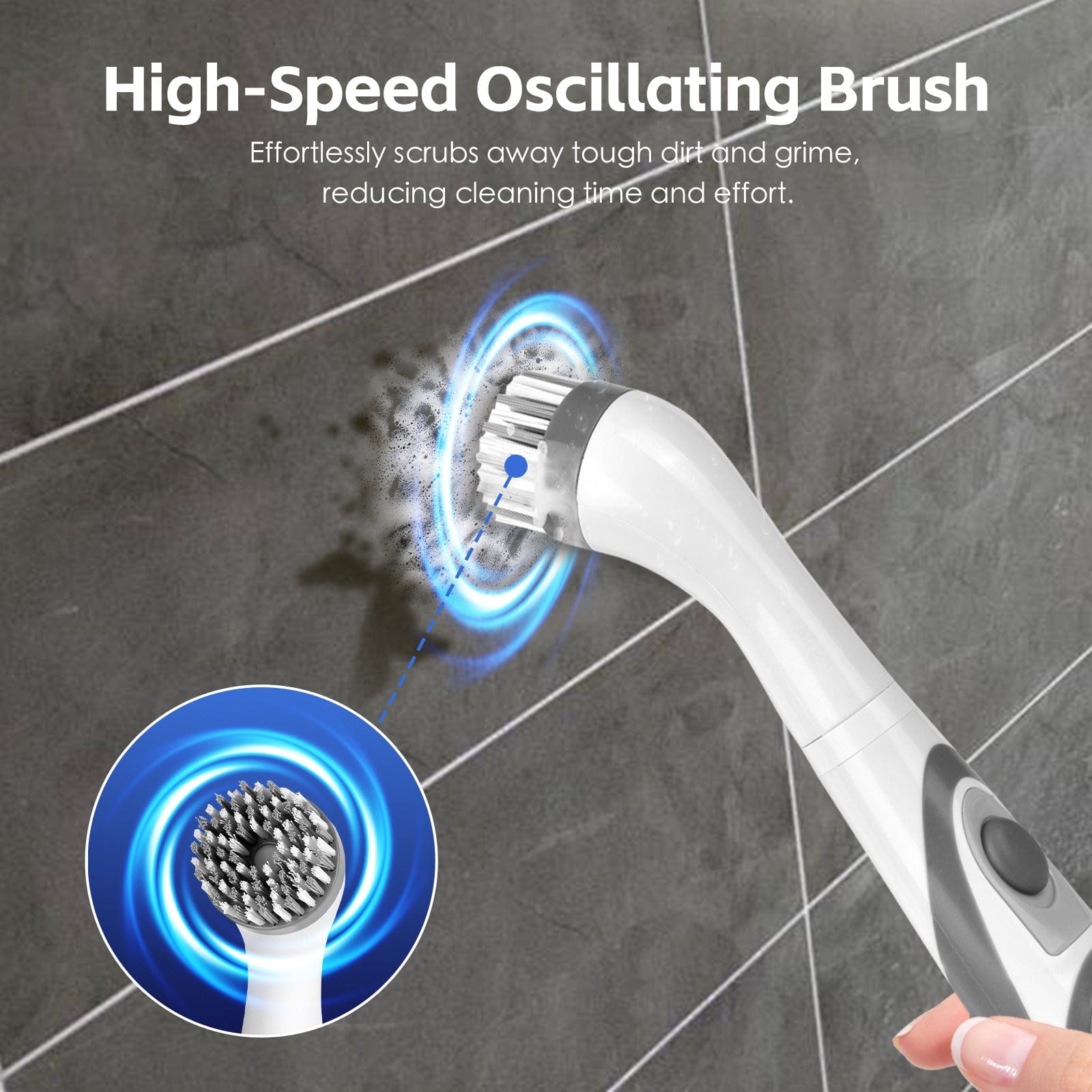 Battery Operated Scrubber Brush with 4 Interchangeable Heads - Image 2