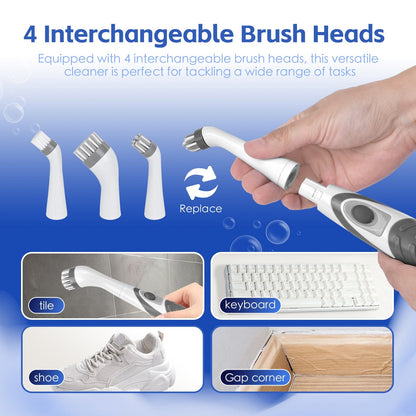Battery Operated Scrubber Brush with 4 Interchangeable Heads - Image 3