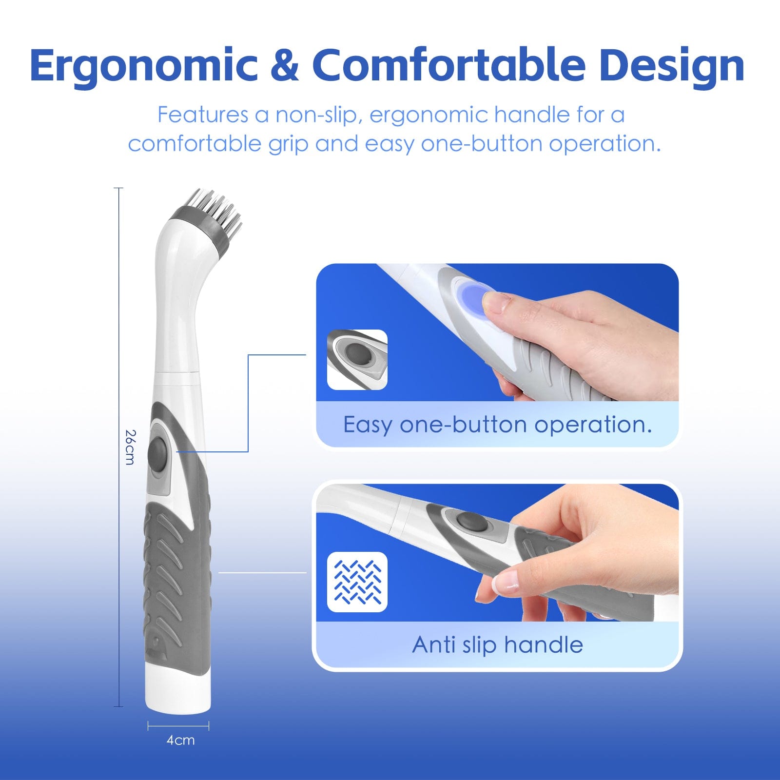 Battery Operated Scrubber Brush with 4 Interchangeable Heads - Image 4