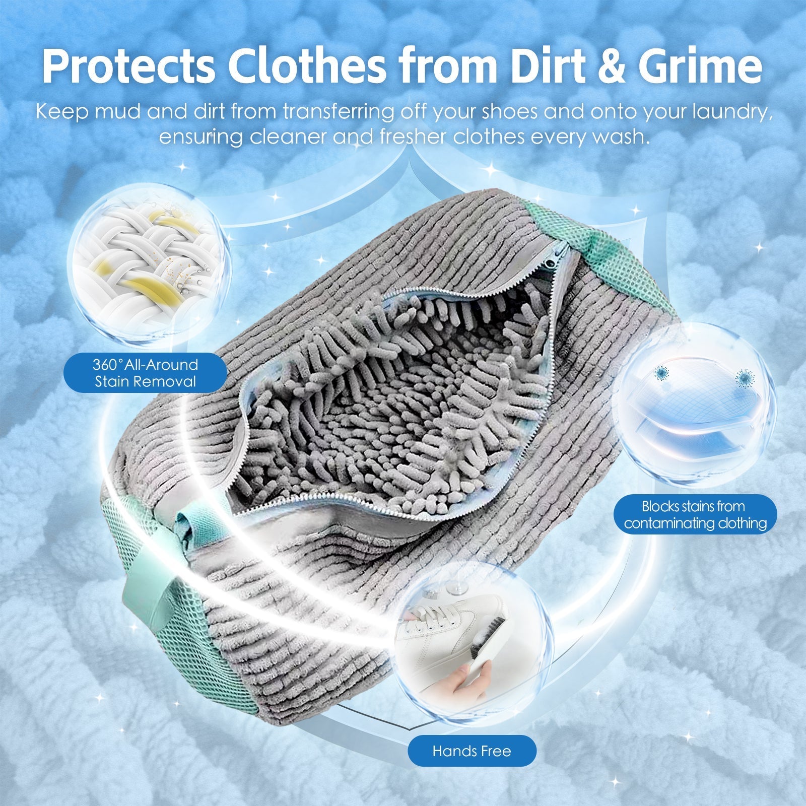 2Pcs Portable Shoe Washing Bag - Image 2
