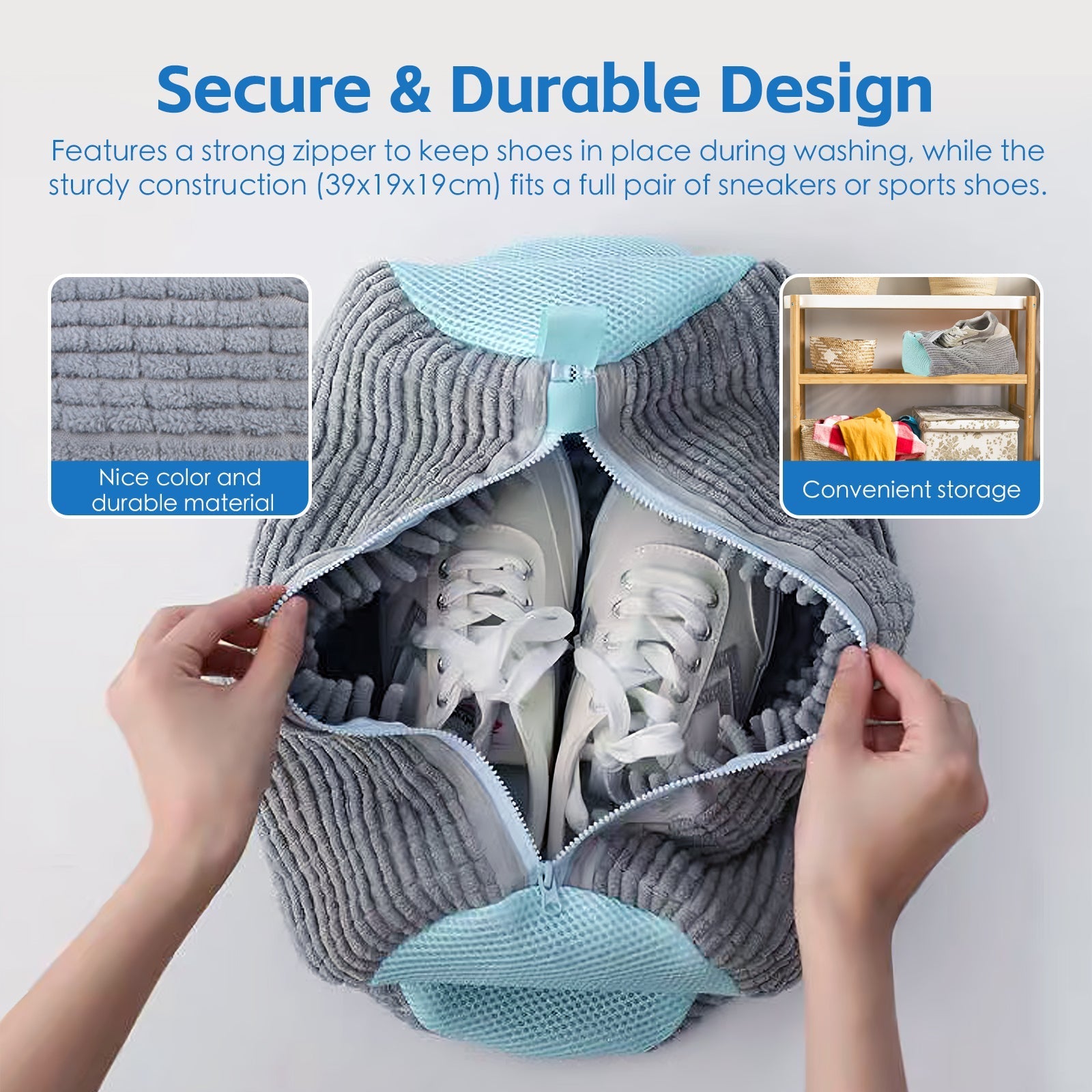 2Pcs Portable Shoe Washing Bag - Image 5