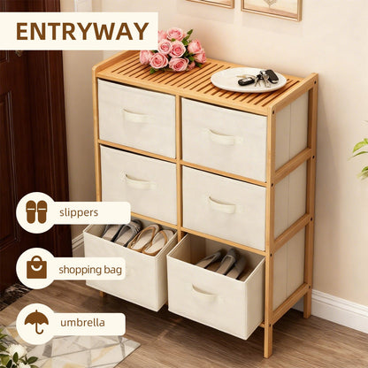 6 Drawer Bamboo Storage Chest - Image 2