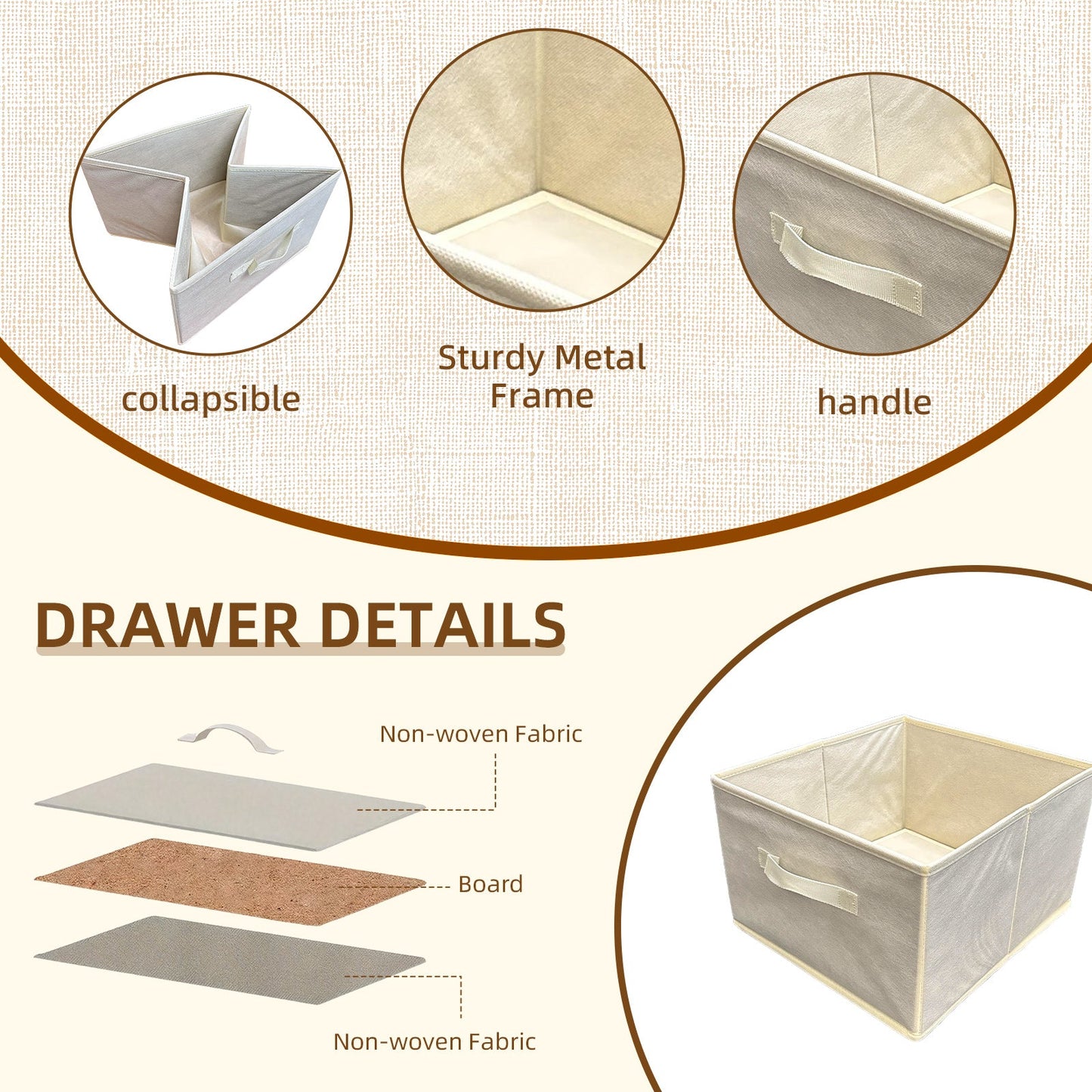 6 Drawer Bamboo Storage Chest - Image 4