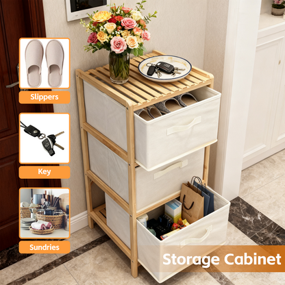 3 Drawer Bammboo Storage Chest - Image 5