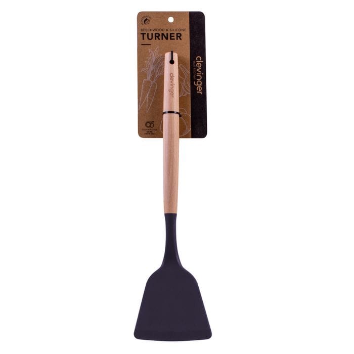 Beechwood & silicone turner charcoal