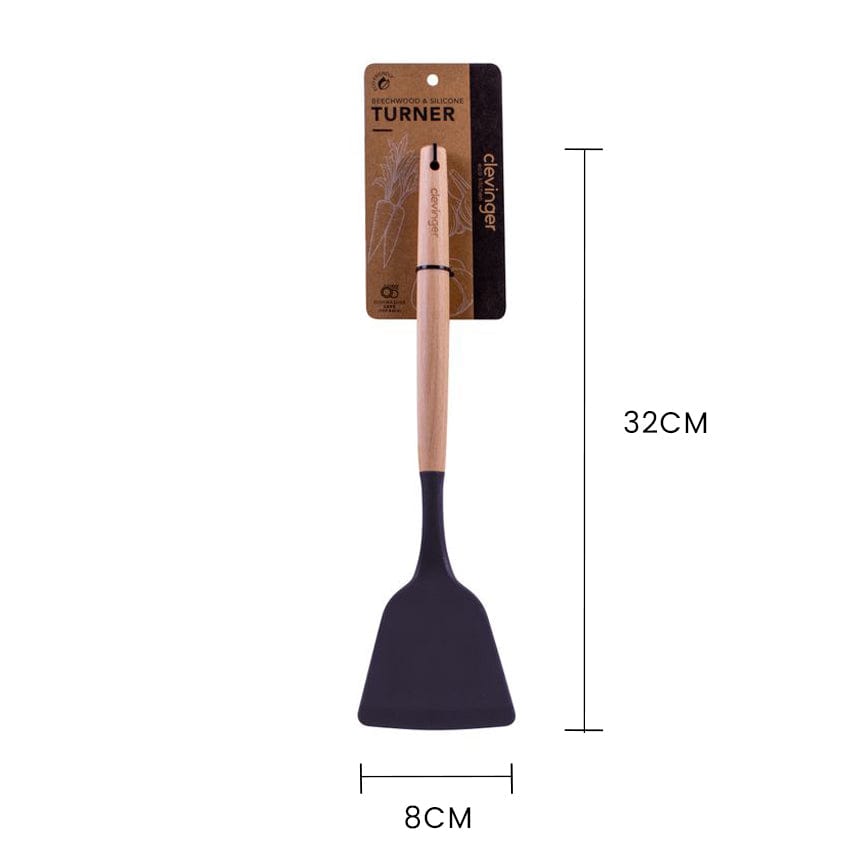 Beechwood & silicone turner charcoal - Image 4
